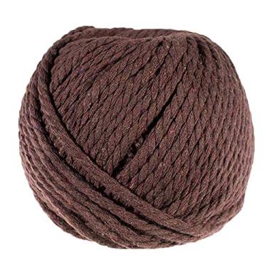 Imagem de Carretéis coloridos de corda de algodão – 4 mm de diâmetro e 50 metros de comprimento – Ótimo para artesanato e macramê feito à mão – Macio ao toque e super versátil (marrom)