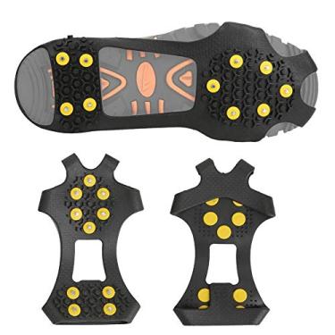 Imagem de LZKW Par de chuteiras de tração leves e duráveis, pontos, 10 dentes para caminhadas para botas de caminhada (tamanho GG (45-47 sapatos))