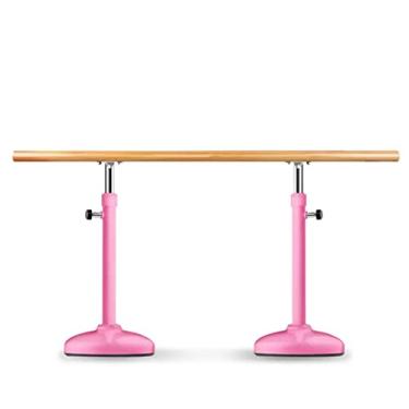 Imagem de Ballet Barre Barra de balé adulto infantil, bastão de balé portátil com alça de textura de madeira maciça de aço, capaz de suportar 500 kg (Size : 2.5M/8.2FT)