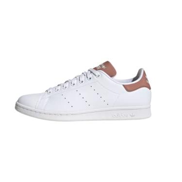 Imagem de adidas Originals Tênis masculino Stan Smith, Branco/Branco/Argila Strata, 11.5