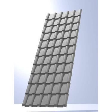 Imagem de Telha PVC Plan 330x88cm Permatti Cinza