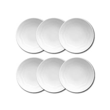 Imagem de Conjunto de Pratos Fundos Germer Shell em Porcelana Branco – 6 Peças