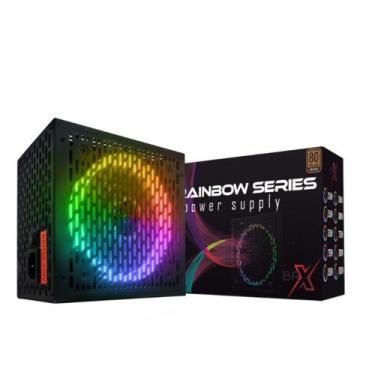 Imagem de Fonte De Alimentacao Brx Rainbow 80 Plus 850W Rgb Bivolt