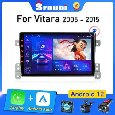 Imagem de Srnubi-Android 12 Rádio do Carro para Suzuki Grand Vitara 3 2005-2015  leitor multimídia  navegação