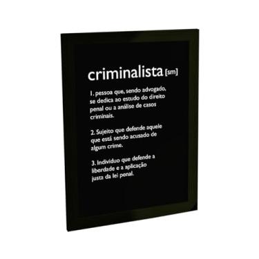 Imagem de Quadro Decorativo A4 Advogado Criminalista Direito Justiça Poster