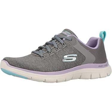 Imagem de Skechers Tênis Feminino Flex Appeal 4.0, Cinza/lavanda, 6