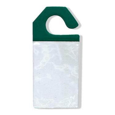 Imagem de Crachá Estacionamento Retrovisor Suporte Veiculo Verde 10Un