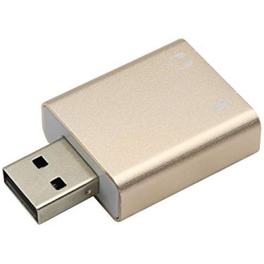 Imagem de zdyCGTime Placa de som estéreo USB 5.1, adaptador de placa de som de áudio 3D USB 2.0 para 3,5 mm, adaptador de som USB-A, com portas de áudio e microfone de 3,5 mm, compatível com Windows e Mac, PC,
