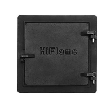 Imagem de Hi Flame Chaminé de ferro fundido para lareira para limpar porta 20 x 20 cm