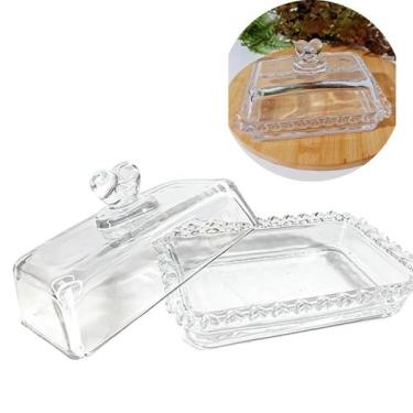 Imagem de Mantegueira De Vidro Cristal Com Tampa Porta Manteiga - Lyore