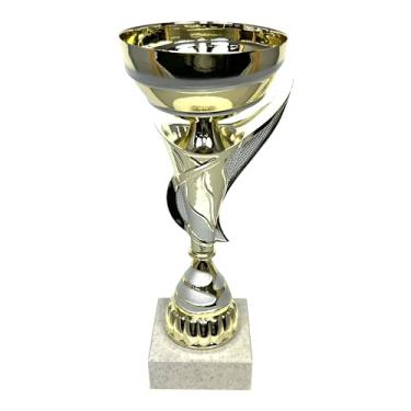 Imagem de Express Medals Taça Troféu Ouro e Prata de 24 cm - Evento, Torneios Esportivos, Competições, Presente ou Prêmio de Reconhecimento, 24 cm de Altura x 10 cm de Largura AMC335-C