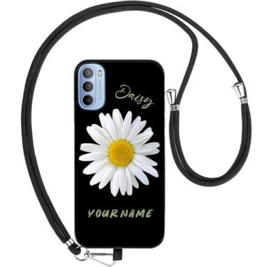 Imagem de Capa traseira de gel de silicone TPU com estampa de flor de margarida personalizada para telefone Nokia All Series com alça transversal
