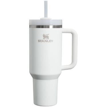 Imagem de STANLEY Copo Quencher H2.0 com alça e canudo 1,134 g | Tampa Flowstate de 3 posições | Suporte de copo compatível para viagens | Copo de aço inoxidável isolado | Livre de BPA | Frost