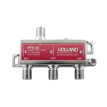 Imagem de Cable Central LLC Divisor de cabo coaxial de 3 vias, coaxial bidirecional 5-2150MHz, divisor de cabo niquelado Internet, divisor de TV, satélite, amplificador, antena, conexões analógicas e digitais