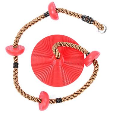 Imagem de Balanço de árvore para Crianças, Assentos de Plataforma de Disco de Balanço Capacidade de Carga de 200 Kg Assento de Balanço de Escalada Com Corda de Disco único para Playground