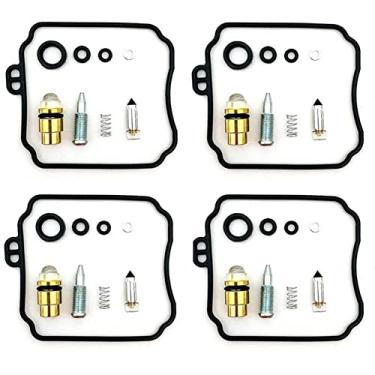 Imagem de Kit de reparo de carburador de motocicleta para Yamaha XV250 XVS650 V-Star Virago Route Junta de agulha flutuante para motor de motocicleta XV 250 650 (Cor: 4 conjunto)