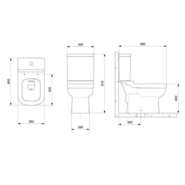 Imagem de Kit 5 Vasos Sanitário com Caixa Acoplada e Assento Soft Close Elite Celite Branco Brilhante