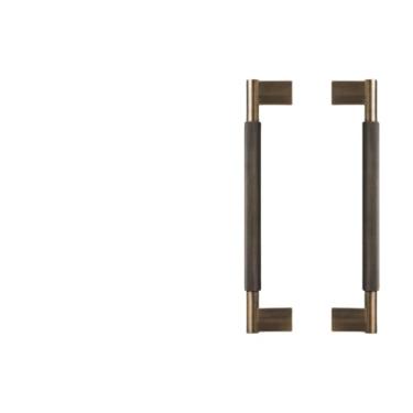 Imagem de Porta de latão sólido dupla face cruz cozinha geladeira aparelho armário puxar barra madeira, dp001b, ab, 300