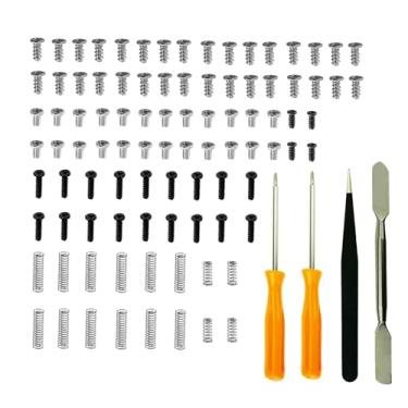 Imagem de CTHTBZ 90PCS Cross Tri-Wing Screwdriver Kit, Repair Tweezer, Opening Tools, Full Set Left & Right Full Screw Set with Spring for Nintendo Switch NS OLED Joy Con Controller Replacement Screws