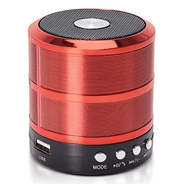 Imagem de Caixa De Som Bluetooth 5W Rms Grasep D-BH887 Portátil Mp3 Rádio Fm com entrada USB Pen Drive MicroSD Cartão De Memória P2 Auxiliar (Vermelho)