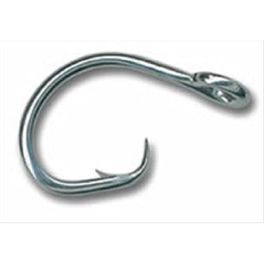 Imagem de Mustad Clássico 2 ganchos extrafortes de círculo de duratina com pontos de deslocamento Kirbed | Forte para atum pesado | menos ganchos profundos para pegar e soltar, [Tamanho 14/0, pacote com 2]