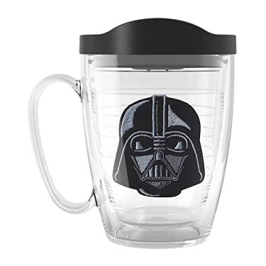 Imagem de Tervis Copo de viagem Star Wars Darth Vader feito nos EUA, copo isolado de parede dupla, mantém as bebidas frias e quentes, caneca de 473 ml, clássica