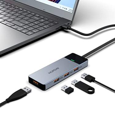 Imagem de HOPDAY Hub USB 3.2 de 4 Portas, Adaptador Divisor USB Multiportas 10Gbps com Cabo Estendido de 50 cm para MacBook Air/Pro, iMac, Dell, HP, Surface, PC, Tesla Model 3, HDD Móvel
