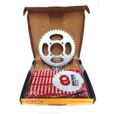Imagem de Kit relação transmissão yamaha ybr 125 2003 ate 2012 aço 1045 coroa co