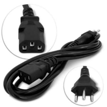 Imagem de KIT com 2 Cabos de Força Energia Atx Tripolar Padrão Monitor Pc 110v/2