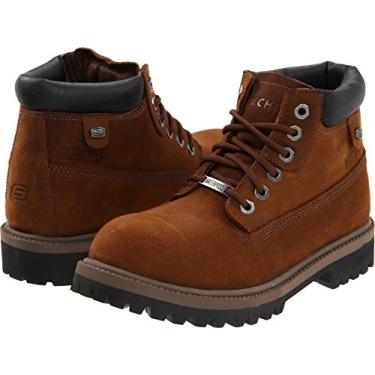 Imagem de Skechers Bota masculina impermeável Sargeants-Verdict, Marrom escuro, 6.5