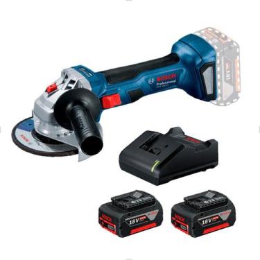 Imagem de Kit Esmerilhadeira Angular 5 GWS 18V-LI + 2 Bateria e Carregador Bosch