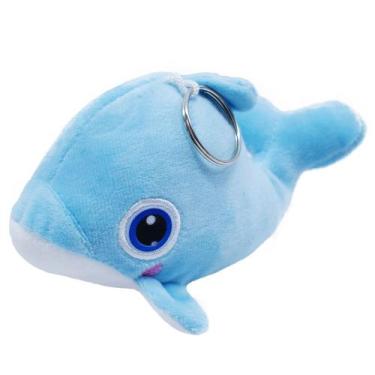 Imagem de Chaveiro Golfinho Azul Bochechas Rosadas 18cm - Pelúcia - Minas de Pre
