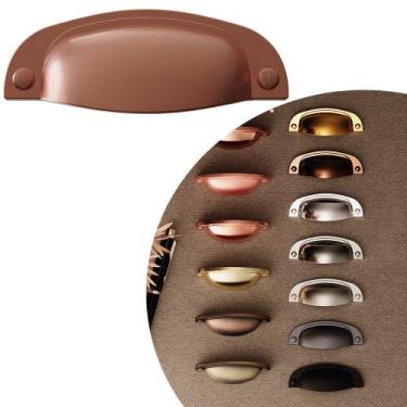 Imagem de Puxador Concha Vivaro 115 - Rose Escovado - 64MM - ITALY LINE