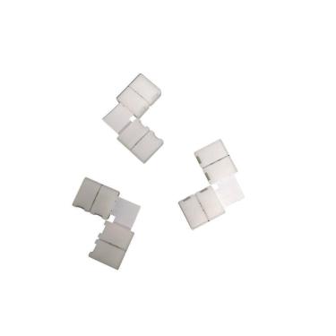 Imagem de Kit 3 Conectores Taschibra A47 90° L 2 Fios P/ Emenda De Fita Led Slim