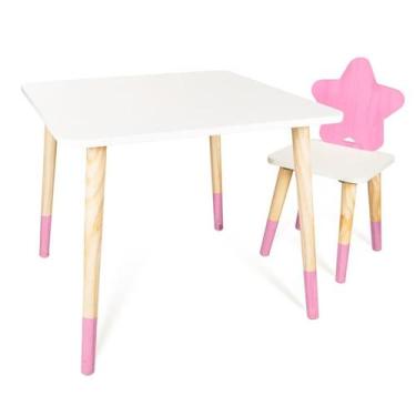Imagem de Kit Mesa e Cadeira Infantil Estrela - Eita Casa Perfeita, Rosa