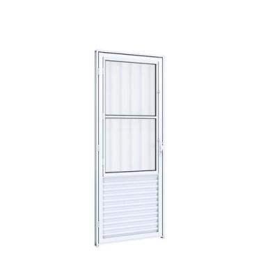 Imagem de Porta de Alumínio Postigo 215x85cm com Grade Tubular Riobras Aluminíos