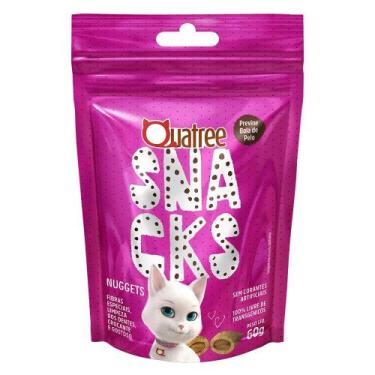 Imagem de Snacks Quatree Nuggets Frango Bola de Pelo para Gatos - 60 g