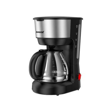 Imagem de Cafeteira Elétrica Amvox ACF 227 600W 18 Xic. 750ml Preto/Inox, 110V