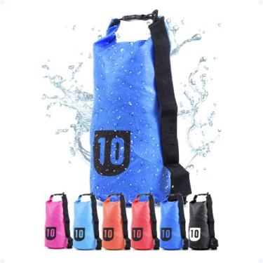 Imagem de Bolsa Impermeável Saco Estanque 10L Pvc Pesca Camping Praia - Hxt, Azu