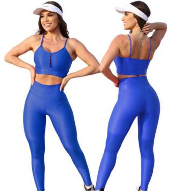 Imagem de Conjunto Fitness Calça Basica Compressão Cores em Poliamida - Leve Bea