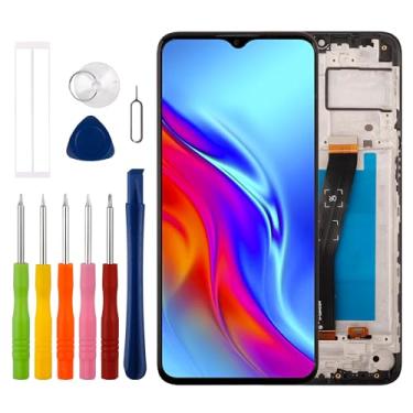 Imagem de [Com moldura] [Novo] Duotipa LCD Display Touch Screen Digitalizador Substituição para TCL 20Y TCL 20E 6125F 6125D 6156D 6156H 6,5 polegadas com kit de ferramentas de reparo técnico - preto.