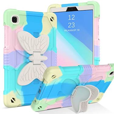 Imagem de GUAGUA Compatível com Samsung Galaxy Tab A7 Lite 22.1 cm 2021 SM-T225 T220 capa com suporte 2 em 1 resistente à prova de choque para tablet Galaxy Tab A7 Lite, colorido verde