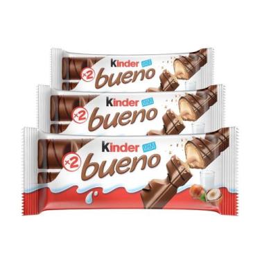 Imagem de Chocolate, 3 Pacotes De 43G Kinder Bueno