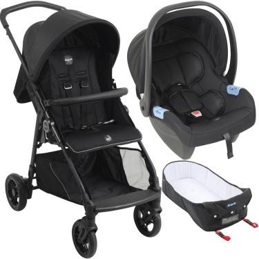 Imagem de Carrinho de Bebe Moises com Bebe Conforto Burigotto Lui Grafite