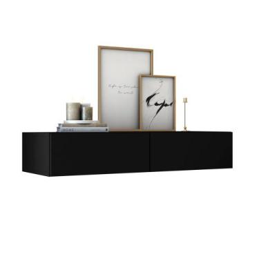 Imagem de buffet pequeno com 2 gavetas suspenso de parede eros 90cm design moder