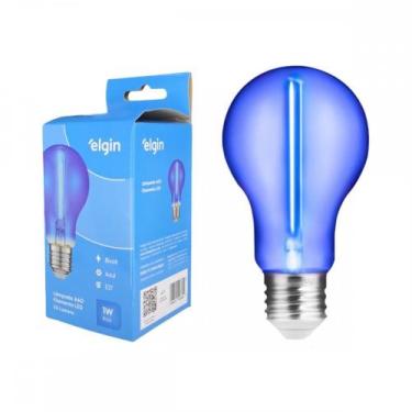Imagem de Lampada Filamento De Led Elgin A60 - 1W. 50Lm E-27 Bivolt Azul