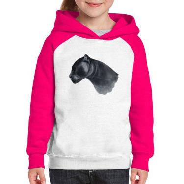 Imagem de Moletom Infantil Jaguar - Foca na Moda, Branco, Rosa, 8
