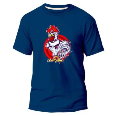 Imagem de Camiseta Básica Algodão Premium Estampa Digital Galo Cego - Pavesi, Az