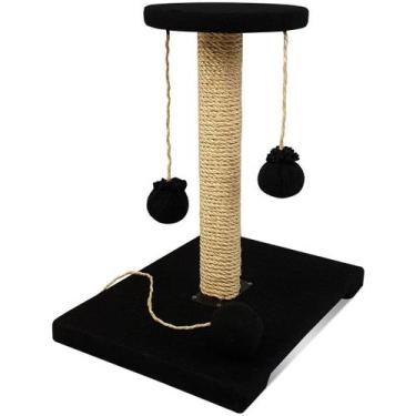 Imagem de Arranhador para Gatos modelo Torre com 3 Bolinhas 2 Bases Toycat - Isa