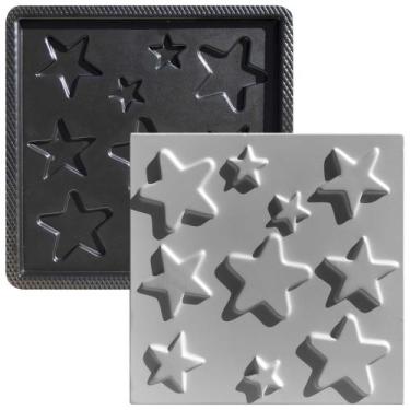 Imagem de Forma 3D Gesso e Cimento ABS - Estrelas 40x40 - Xmoldes Formas 3D